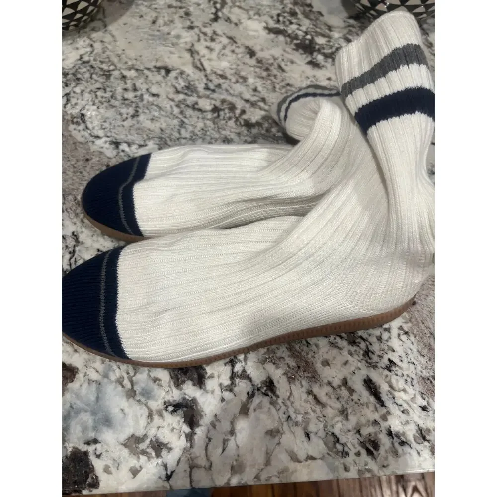 NEW Brave Pudding VARSITY STROLLS PE White Womens Sock Shoe Size 8 - Picture 6 of 8